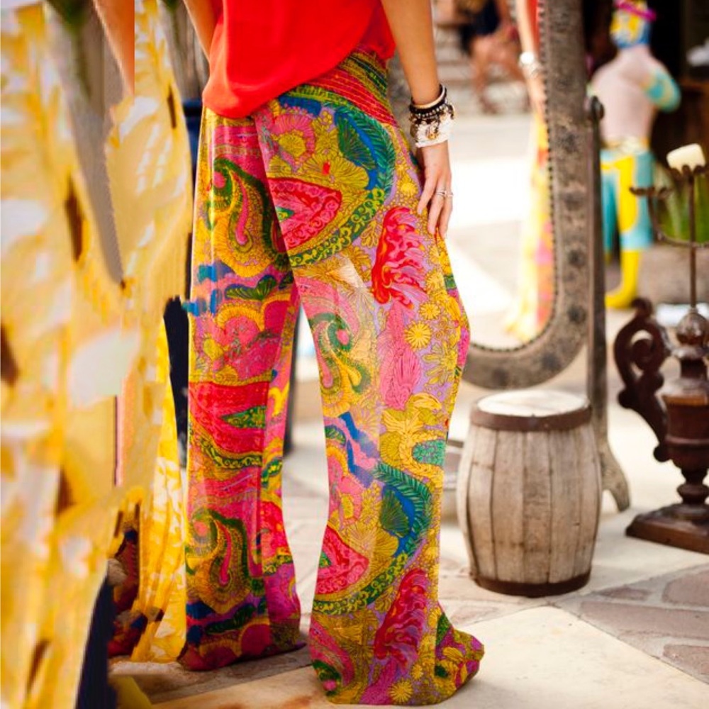 Show Me Your MuMu Printed Party Pallazo Wide Pants